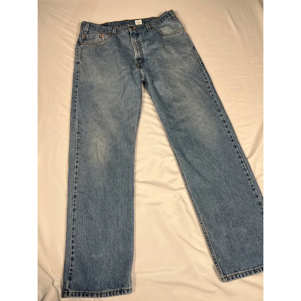 Vintage 1998 Levis 505 Regular Fit Straight Leg Jean Blue Denim 36x30 00505-4891